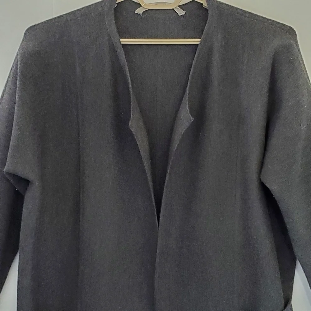 Athleta‎ Chill Chaser Merino Wool Blend Long Cardigan Med Open Front Knit Duster